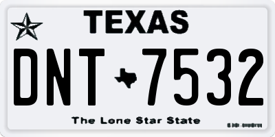 TX license plate DNT7532