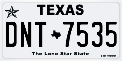 TX license plate DNT7535