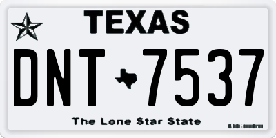 TX license plate DNT7537