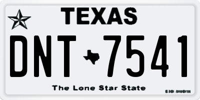 TX license plate DNT7541