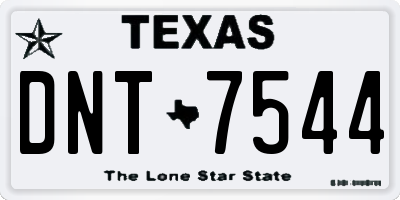 TX license plate DNT7544