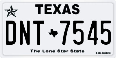 TX license plate DNT7545