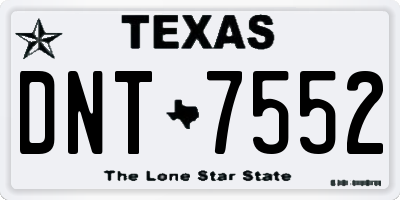 TX license plate DNT7552