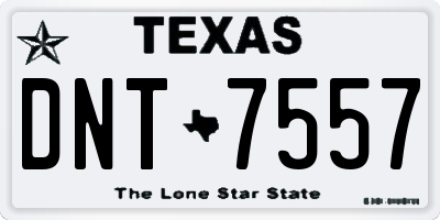 TX license plate DNT7557