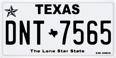 TX license plate DNT7565