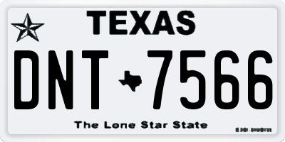 TX license plate DNT7566