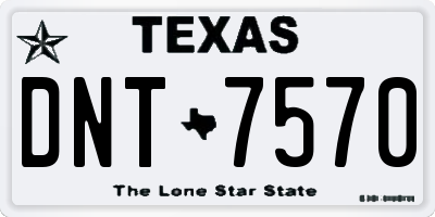 TX license plate DNT7570