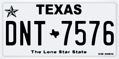 TX license plate DNT7576