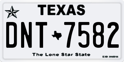 TX license plate DNT7582