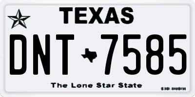 TX license plate DNT7585