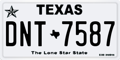 TX license plate DNT7587