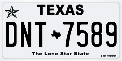 TX license plate DNT7589