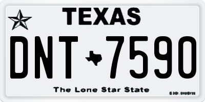 TX license plate DNT7590