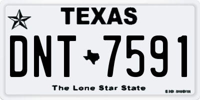 TX license plate DNT7591