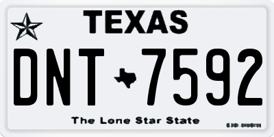 TX license plate DNT7592