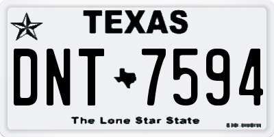 TX license plate DNT7594