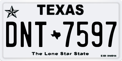TX license plate DNT7597