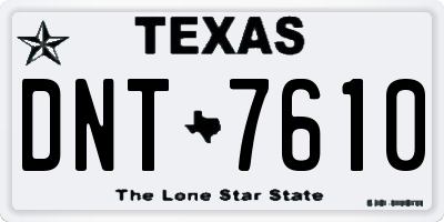 TX license plate DNT7610