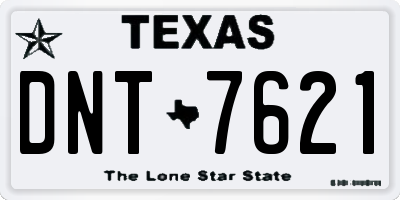 TX license plate DNT7621