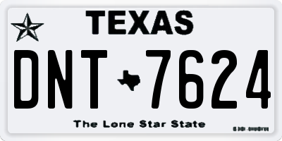TX license plate DNT7624