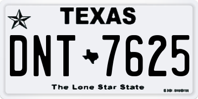 TX license plate DNT7625