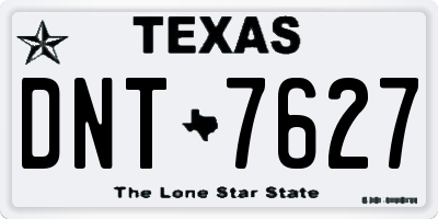 TX license plate DNT7627