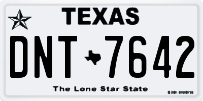 TX license plate DNT7642