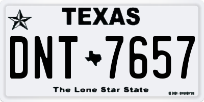 TX license plate DNT7657