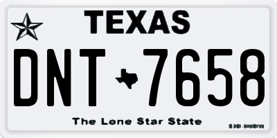 TX license plate DNT7658