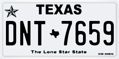 TX license plate DNT7659