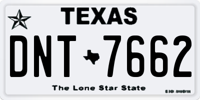 TX license plate DNT7662