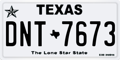 TX license plate DNT7673