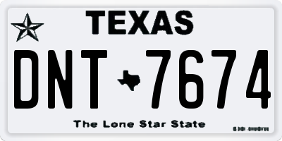 TX license plate DNT7674