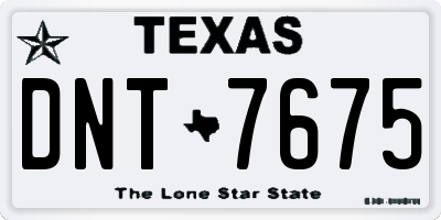 TX license plate DNT7675