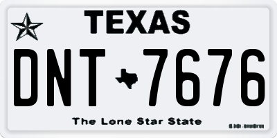 TX license plate DNT7676