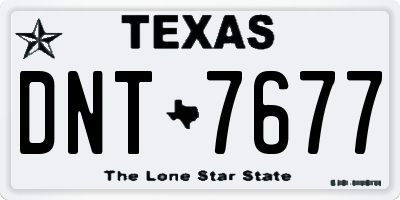 TX license plate DNT7677