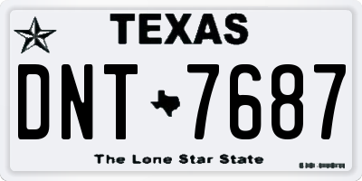 TX license plate DNT7687