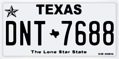 TX license plate DNT7688
