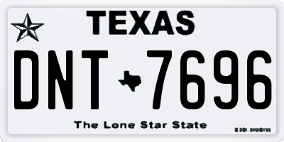TX license plate DNT7696