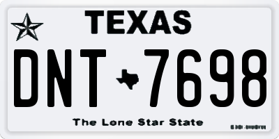 TX license plate DNT7698