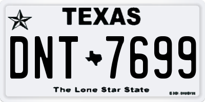 TX license plate DNT7699