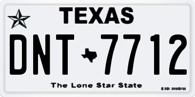 TX license plate DNT7712