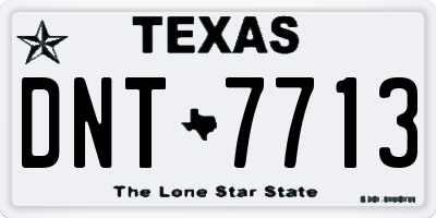TX license plate DNT7713