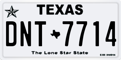 TX license plate DNT7714