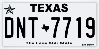 TX license plate DNT7719