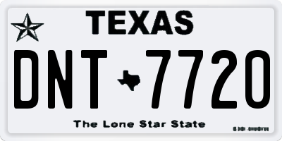 TX license plate DNT7720