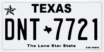 TX license plate DNT7721