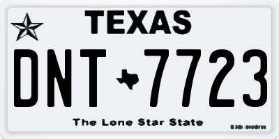 TX license plate DNT7723