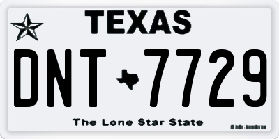 TX license plate DNT7729