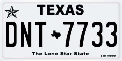 TX license plate DNT7733